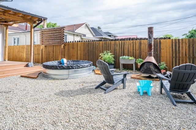 619 Columbus Ave, Washington Court House, OH 43160 - view of patio / terrace with a fire pit