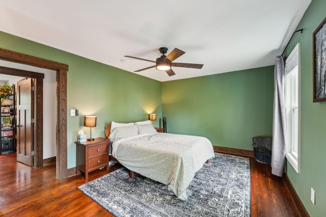 745 W Rich St, Columbus, OH 43222 - bedroom featuring wood finished floors and a ceiling fan