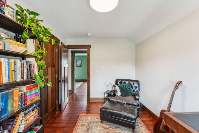 745 W Rich St, Columbus, OH 43222 - living area featuring wood finished floors and lofted ceiling