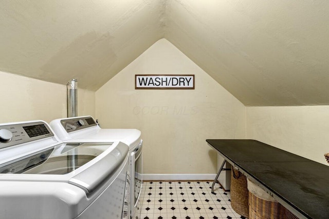116 W Royal Forest Blvd, Columbus, OH 43214 - laundry room with light flooring and independent washer and dryer