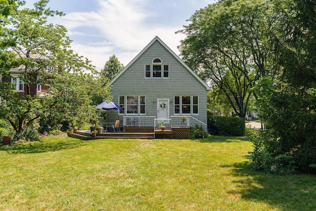 1734 W 1st Ave, Grandview, OH 43212 - rear view of house with a yard and a deck