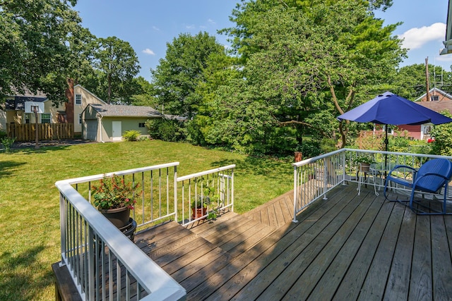 1734 W 1st Ave, Grandview, OH 43212 - deck with a yard and an outbuilding