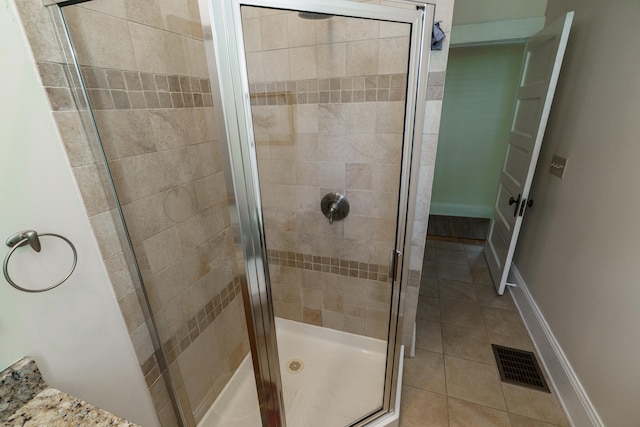 1734 W 1st Ave, Grandview, OH 43212 - bathroom featuring a stall shower and tile patterned floors