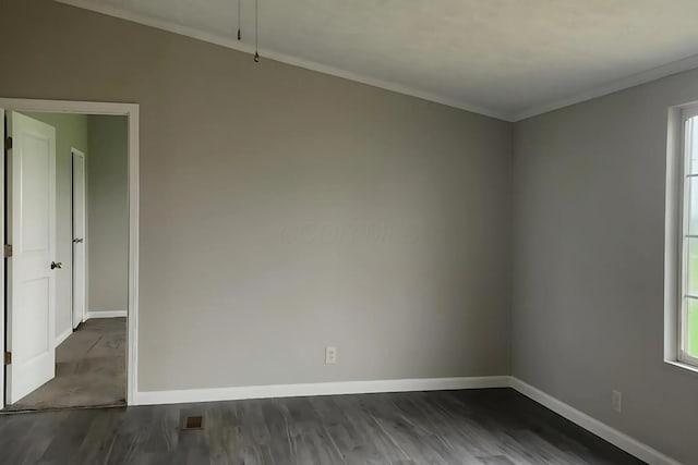 6447 Scioto Farms Rd Unit Se, Washington Court House, OH 43160 - empty room featuring dark wood finished floors, plenty of natural light, and crown molding