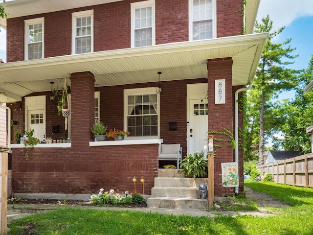887-891 S 22nd St, Columbus, OH 43206 - american foursquare style home with covered porch and brick siding