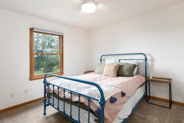 11578 Duncan Plains Rd NW, Johnstown, OH 43031 - carpeted bedroom featuring baseboards and a ceiling fan