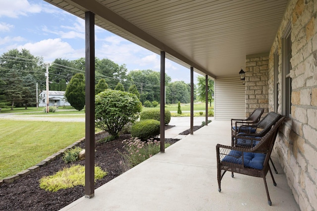 11578 Duncan Plains Rd NW, Johnstown, OH 43031 - covered porch featuring a lawn
