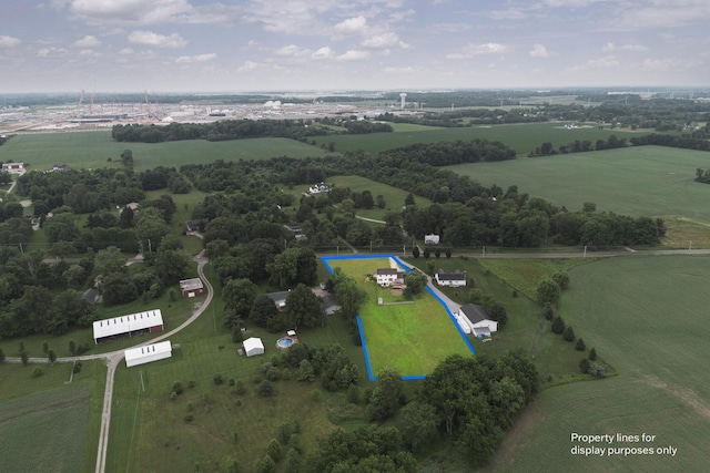11578 Duncan Plains Rd NW, Johnstown, OH 43031 - aerial view of property's location featuring rural landscape and property boundaries highlighted