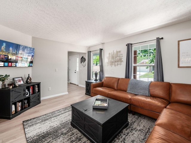 3552 Smiley Rd, Hilliard, OH 43026 - living room with light wood-style floors and a textured ceiling