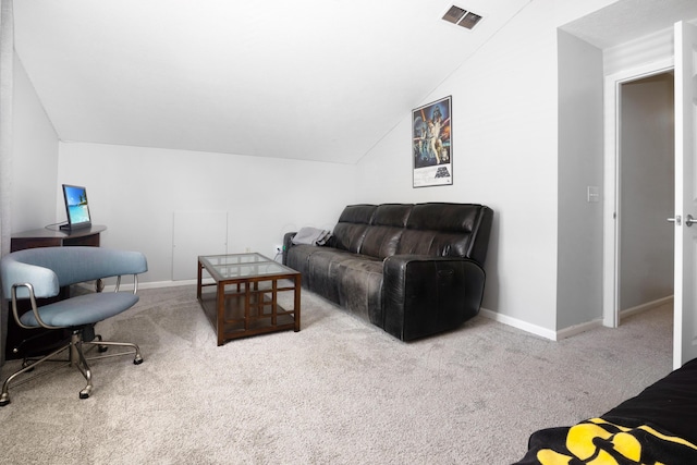 5928 Treven Way, Westerville, OH 43081 - carpeted living area with lofted ceiling and baseboards