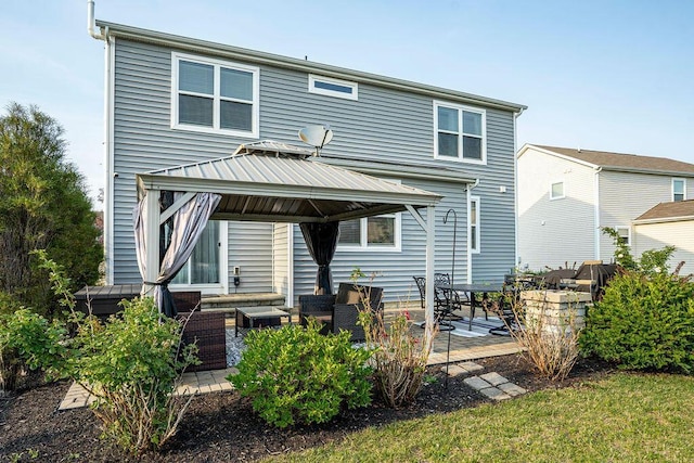 123 Schellinger St, Delaware, OH 43015 - rear view of house with a gazebo and an outdoor hangout area