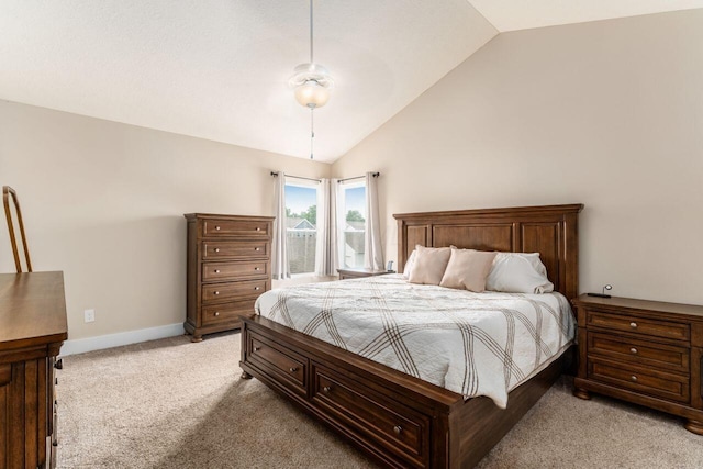 2020 Edison St, Newark, OH 43055 - bedroom with lofted ceiling and light carpet