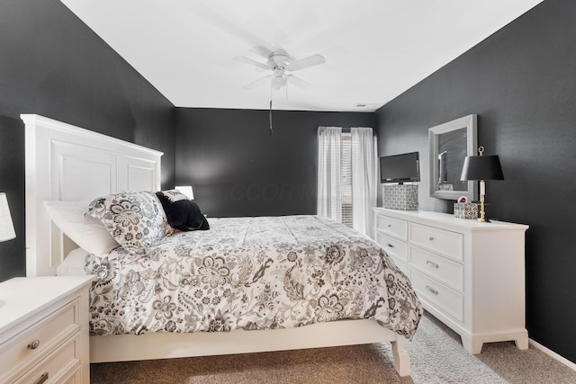 1080 Merrimar Cir S Unit E, Columbus, OH 43220 - bedroom featuring light colored carpet and a ceiling fan