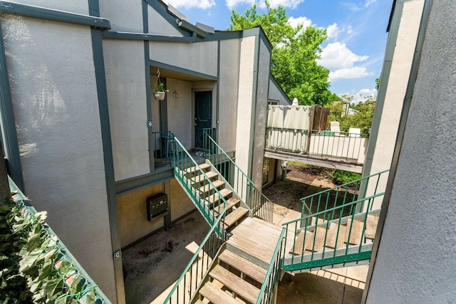 1080 Merrimar Cir S Unit E, Columbus, OH 43220 - view of exterior entry with stucco siding