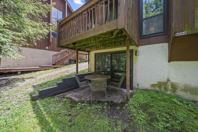 4968 Wintersong Ln Unit 10, Westerville, OH 43081 - view of patio featuring a deck and stairway