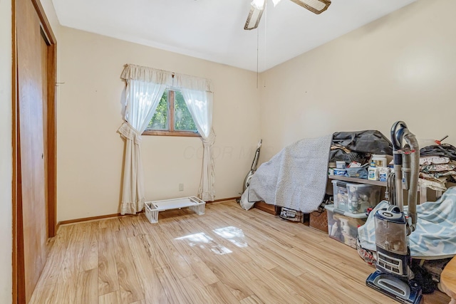 4250 Herr Fieldhouse Rd, Southington, OH 44470 - bedroom featuring wood finished floors and ceiling fan