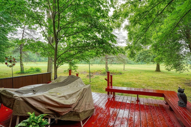 4883 Powderhorn Ln Unit 3, Westerville, OH 43081 - wooden terrace featuring a yard