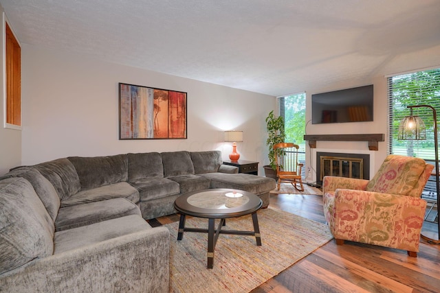 4883 Powderhorn Ln Unit 3, Westerville, OH 43081 - living room featuring wood finished floors and a glass covered fireplace