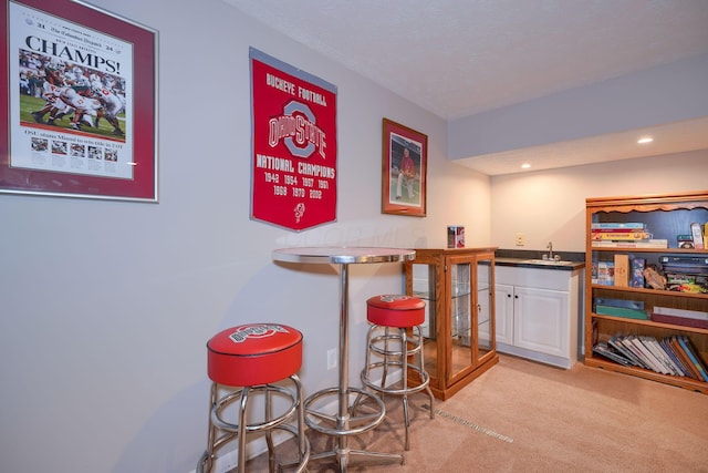 4883 Powderhorn Ln Unit 3, Westerville, OH 43081 - indoor wet bar featuring carpet flooring and recessed lighting