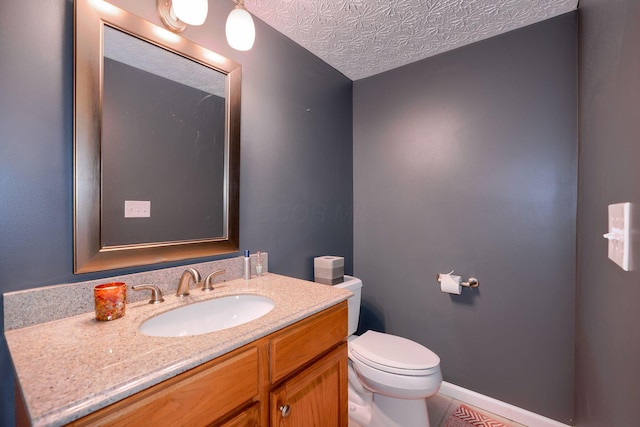 4883 Powderhorn Ln Unit 3, Westerville, OH 43081 - half bathroom with vanity, tile patterned flooring, and a textured ceiling