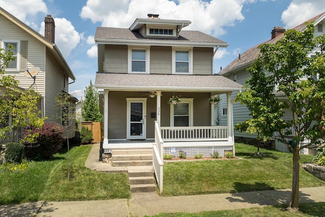 338 Sheldon Ave, Columbus, OH 43207 - traditional style home with a porch and a shingled roof
