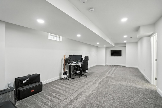 1877 Poplar Pl, Lewis Center, OH 43035 - office area with carpet floors and recessed lighting