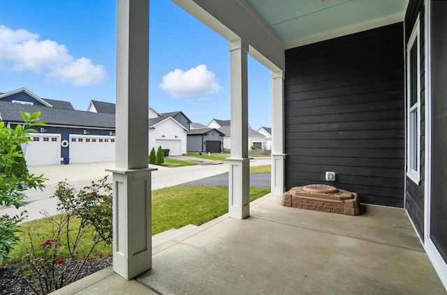 1877 Poplar Pl, Lewis Center, OH 43035 - covered porch with a residential view and a lawn