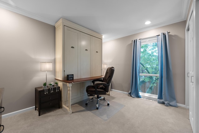 4758 Crazy Horse Ln Unit 2, Westerville, OH 43081 - carpeted office with crown molding and recessed lighting