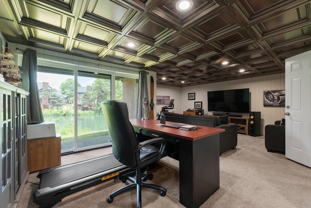 4758 Crazy Horse Ln Unit 2, Westerville, OH 43081 - office with light colored carpet and wooden walls