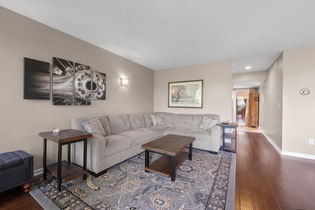 4758 Crazy Horse Ln Unit 2, Westerville, OH 43081 - living area with dark wood-style flooring and recessed lighting