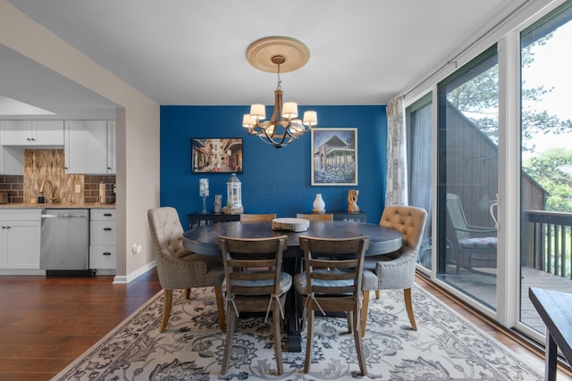 4758 Crazy Horse Ln Unit 2, Westerville, OH 43081 - dining room with a chandelier and wood finished floors