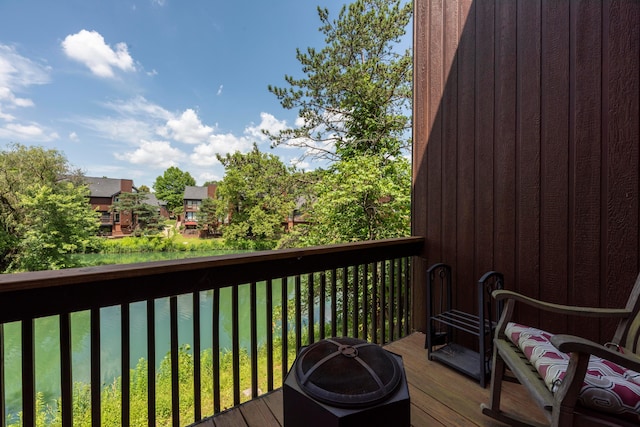 4758 Crazy Horse Ln Unit 2, Westerville, OH 43081 - wooden terrace with an outdoor fire pit