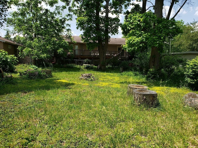 5100 Cleveland Ave, Columbus, OH 43231 - view of green lawn featuring a fire pit