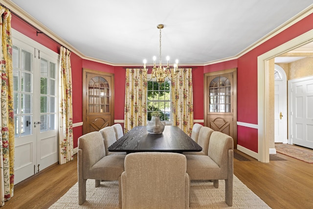 130 Boving Rd, Lancaster, OH 43130 - dining room featuring a chandelier, wood finished floors, and ornamental molding