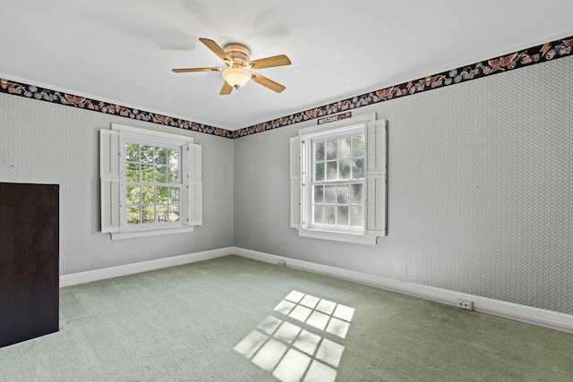 130 Boving Rd, Lancaster, OH 43130 - empty room featuring carpet flooring, ceiling fan, and healthy amount of natural light