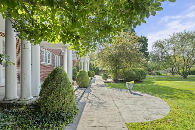 130 Boving Rd, Lancaster, OH 43130 - view of green lawn with a patio