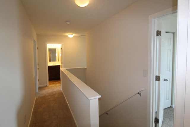 3348 Glasgow Dr, Groveport, OH 43125 - hallway featuring an upstairs landing and light carpet