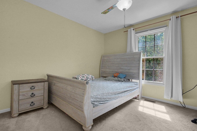 9287 Auburn Ct, Powell, OH 43065 - bedroom featuring light colored carpet and ceiling fan