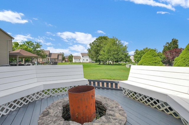 9287 Auburn Ct, Powell, OH 43065 - deck with a lawn and a residential view
