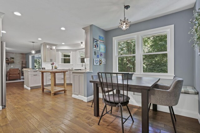 10 Denbigh Dr, Granville, OH 43023 - dining area with light wood-style floors and recessed lighting