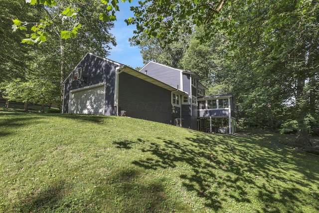 10 Denbigh Dr, Granville, OH 43023 - view of property exterior with a yard and a sunroom
