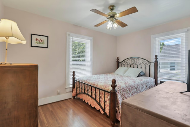 604 Elm St, Groveport, OH 43125 - bedroom with wood finished floors and a ceiling fan