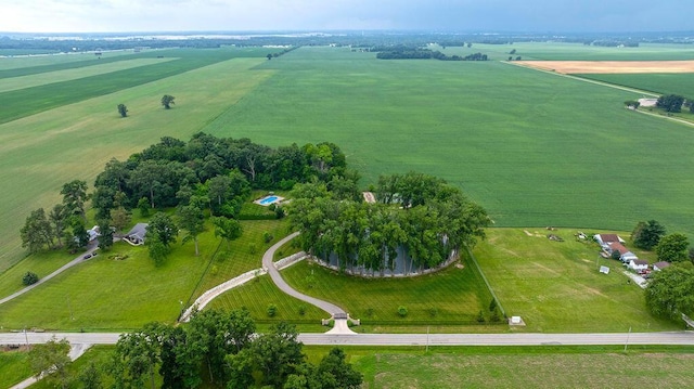 3150 Middle Pike, West Jefferson, OH 43162 - aerial view of property and surrounding area with rural landscape and large plots for crops