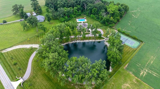 3150 Middle Pike, West Jefferson, OH 43162 - aerial overview of property's location with rural landscape and a nearby body of water