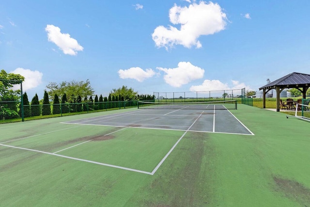 3150 Middle Pike, West Jefferson, OH 43162 - view of tennis court with a gazebo