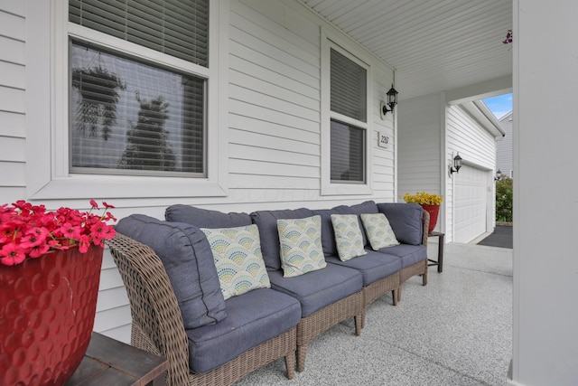 2267 Holiday Valley Dr, Grove City, OH 43123 - porch featuring a garage and driveway