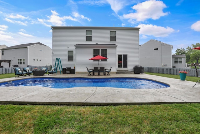 2267 Holiday Valley Dr, Grove City, OH 43123 - view of swimming pool with an outdoor hangout area, entry steps, and a patio