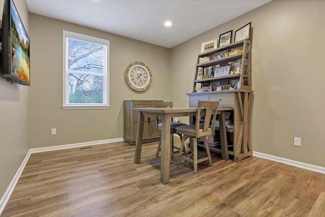 2267 Holiday Valley Dr, Grove City, OH 43123 - office area featuring wood finished floors and recessed lighting
