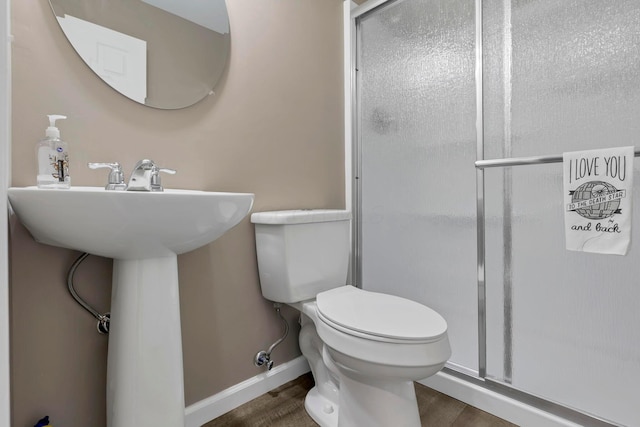 2267 Holiday Valley Dr, Grove City, OH 43123 - full bath with wood finished floors and a stall shower