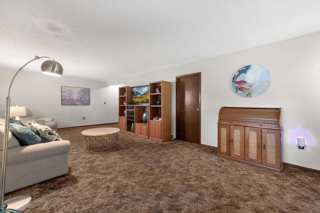 8547 Seabright Dr, Powell, OH 43065 - carpeted living room with a textured ceiling